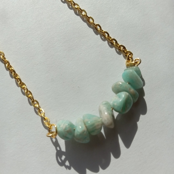 Amazonite necklace 10 inches boho bohemian western hippie bohochic bohowestern - Picture 2 of 4